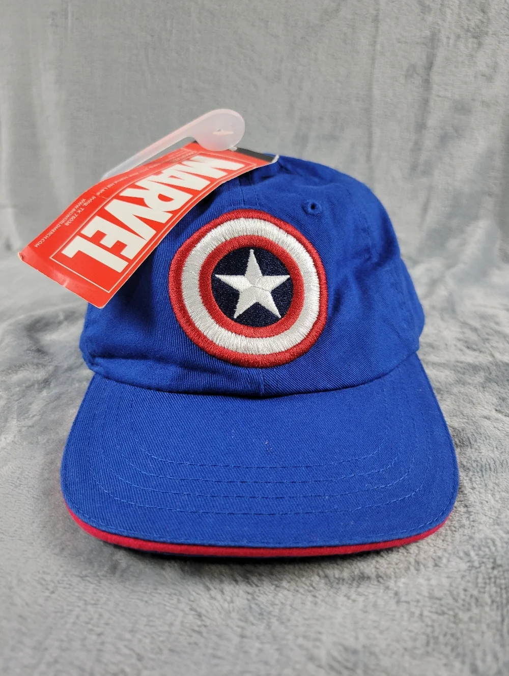 Marvel Captain America Blue Embroidered Logo Hat Cap Youth Size L